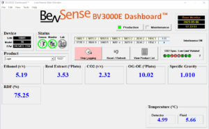Screenshot of BV3000E Software